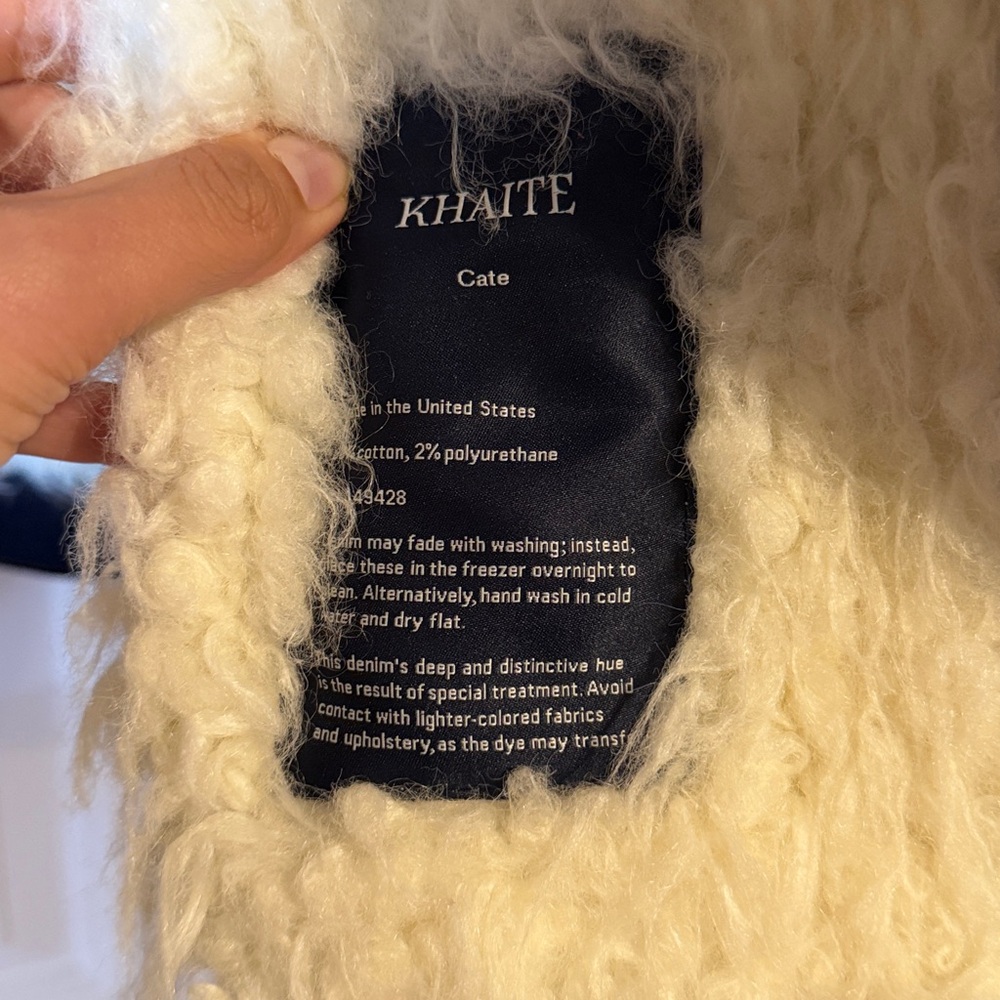 FREE shipping til next week! Khaite Denim Jacket with Sherpa Lining - Picture 5 of 6